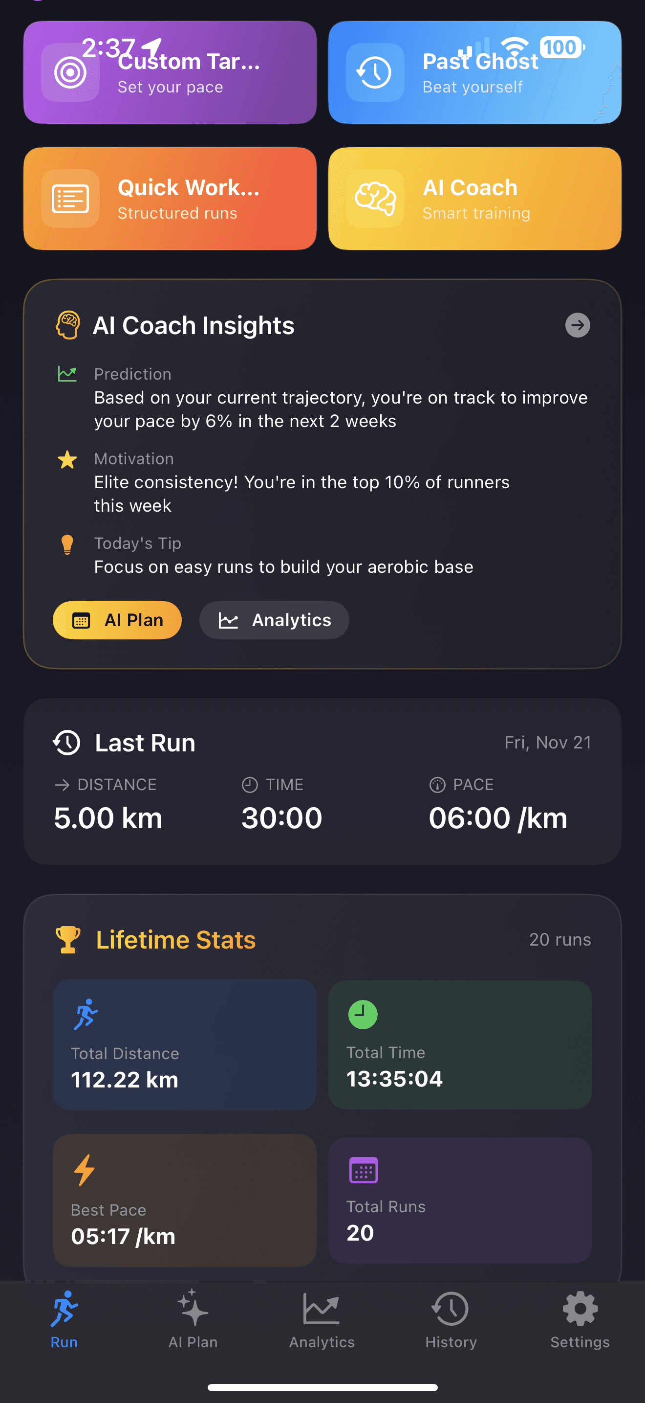 AIGhost.run progress view